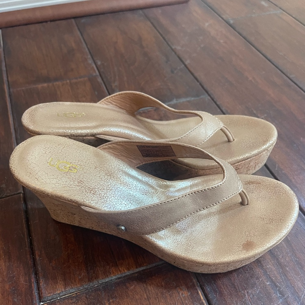 Uggs shoes wedge heels. Size 6